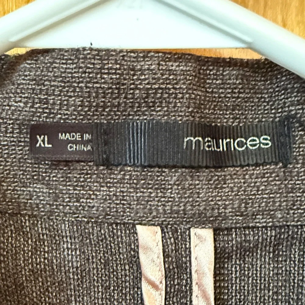 Maurices Women's Brown Heather Ruffle Blazer - Picture 3 of 3